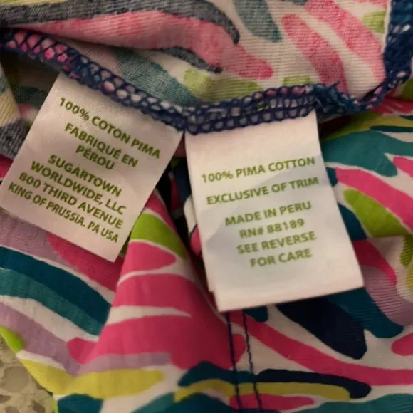 Lilly Pulitzer Palmira Dress Indigo Palm Reader, size XS. Short sleeves