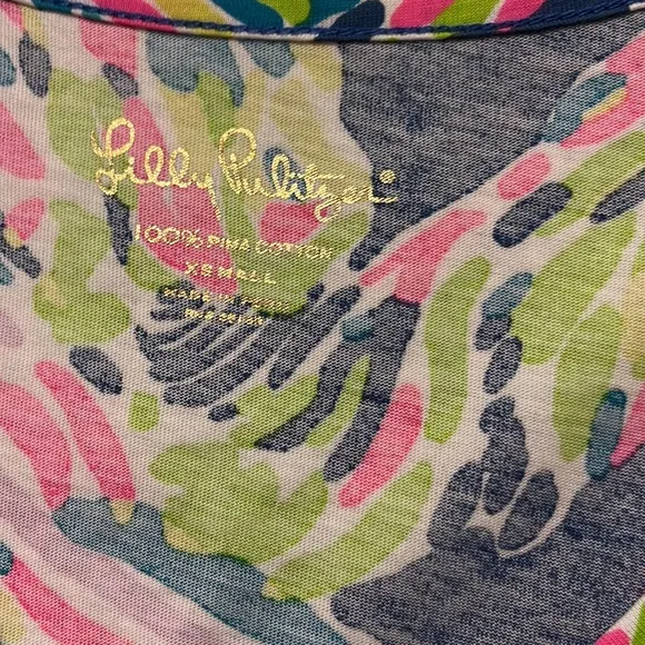 Lilly Pulitzer Palmira Dress Indigo Palm Reader, size XS. Short sleeves
