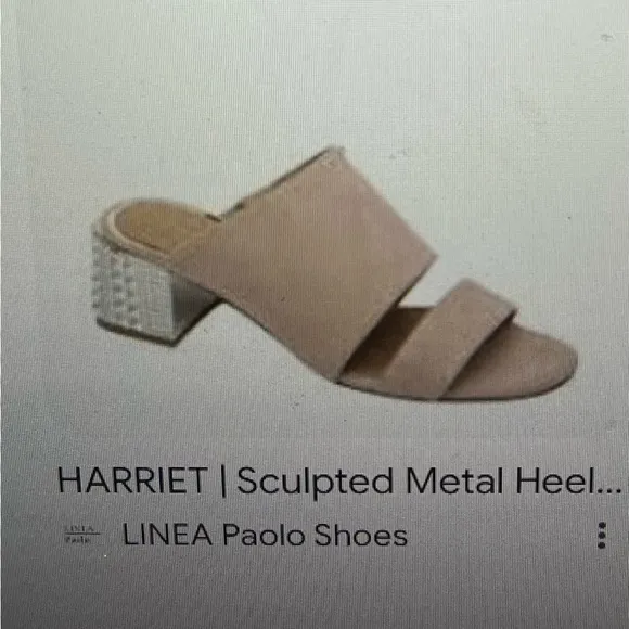 LINEA ‎ PAOLO shoes, new inbox, Harriet, sculpted, metal, heel sandals size 9.5