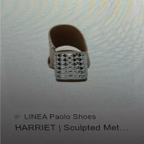 LINEA ‎ PAOLO shoes, new inbox, Harriet, sculpted, metal, heel sandals size 9.5