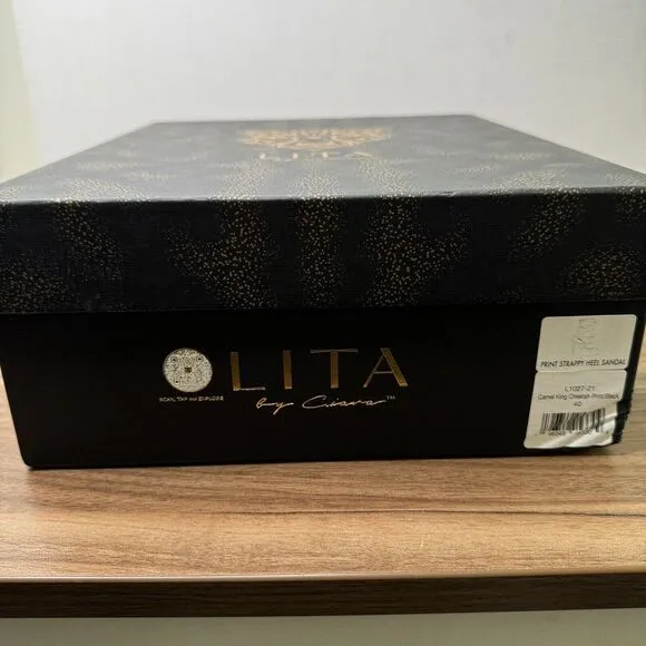 LITA by Ciara Strappy Gladiator Italian Leather Cheetah Heel Sandal EU 40/US 9.5