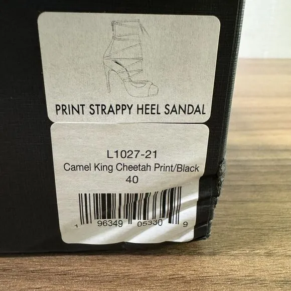 LITA by Ciara Strappy Gladiator Italian Leather Cheetah Heel Sandal EU 40/US 9.5