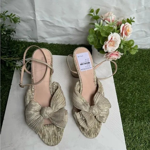Loeffler Randall Camellia in champagne size 10 women’s party shoes block Heel