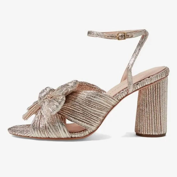 Loeffler Randall Camellia in champagne size 10 women’s party shoes block Heel