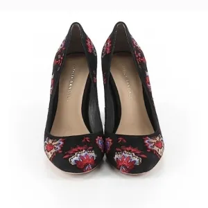 Loeffler Randall *free gift* Sydnee Floral boho velvet Embroidered Pump