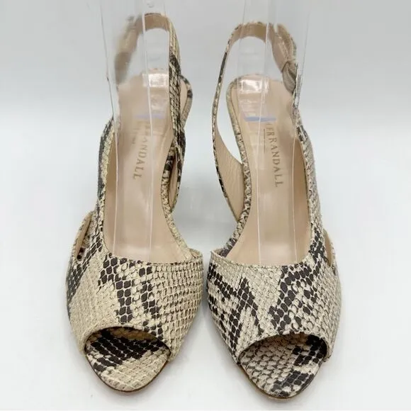 Loeffler Randall Snakeskin Animal Print Slingback Sandals - Neutrals Sandals 6B