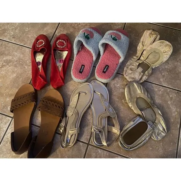 Lot Of 6 Size 11 Women Shoes Flats Samira Adiamo Kensie Mix