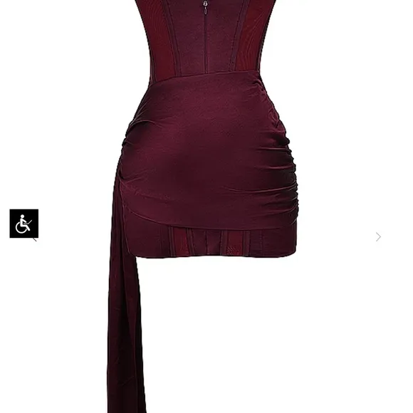 Loubella-Mulberry Strapless Corset Dress