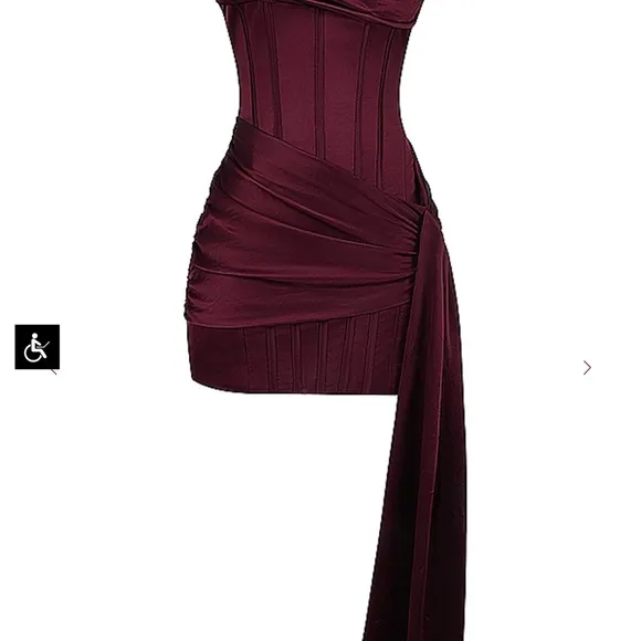 Loubella-Mulberry Strapless Corset Dress