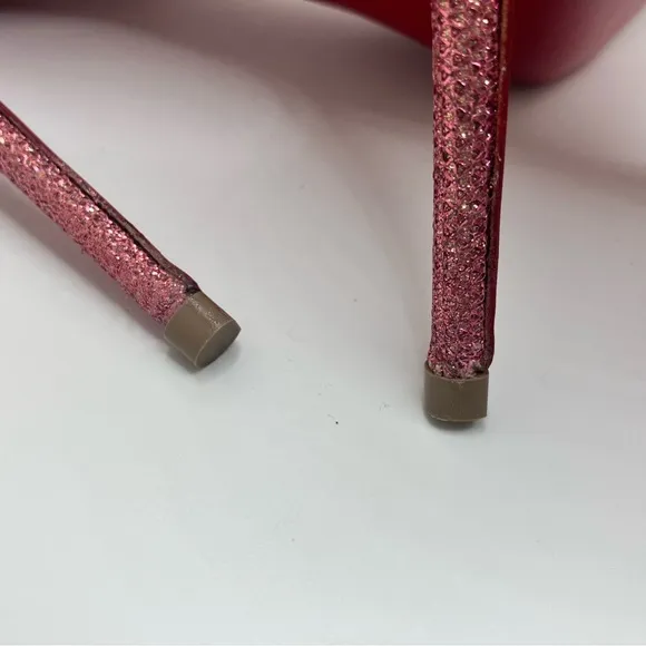 Louboutin Kate 120 Pink Glitter Tisse EU 38 US 8