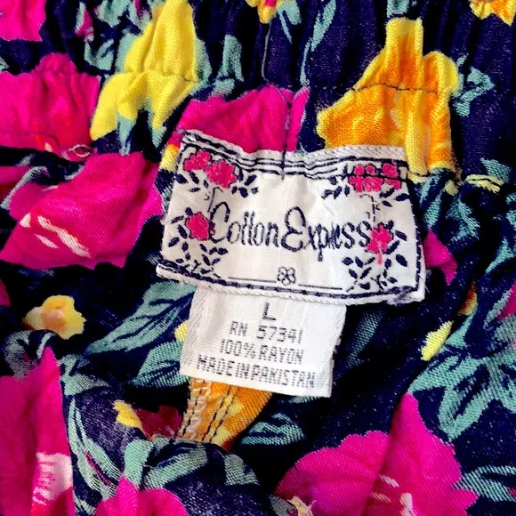Love Bright✿Floral Print Comfy HighRise, Long Flowy Bermuda Shorts w/Pockets| HP