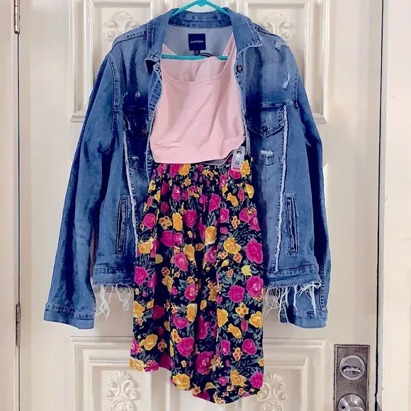 Love Bright✿Floral Print Comfy HighRise, Long Flowy Bermuda Shorts w/Pockets| HP