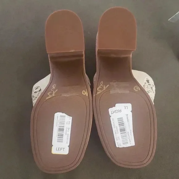 Lucky Brand 10 Floral Macramé Boho Slip-On Platform Mules New Sandals