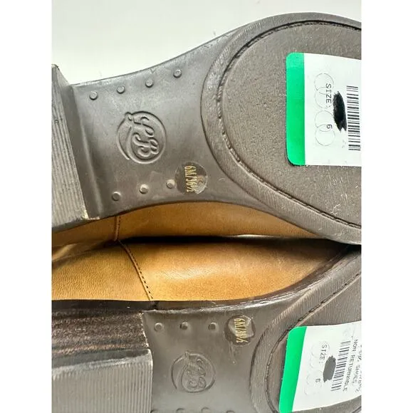 Lucky Brand Blandre Women 6 Shoes Brown Leather Pull Up Ankle Bootie Casual Zip