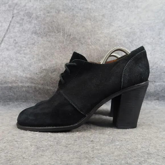 Lucky Brand Shoes Womens 10 Bootie Pumps Lace Up Chukka Leather Black Classic