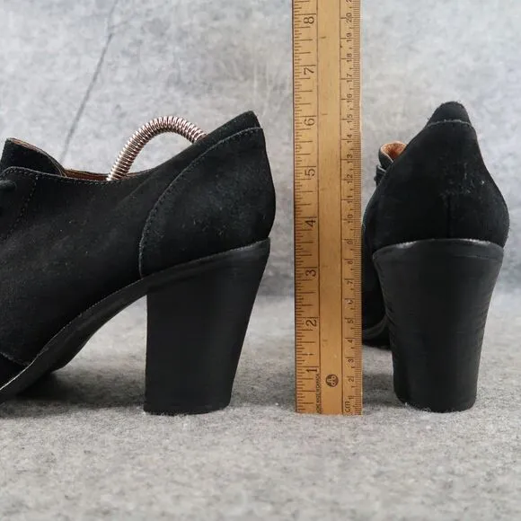 Lucky Brand Shoes Womens 10 Bootie Pumps Lace Up Chukka Leather Black Classic