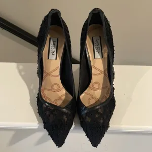 Lucy Choi London Black Lace Pumps NWT EU 40