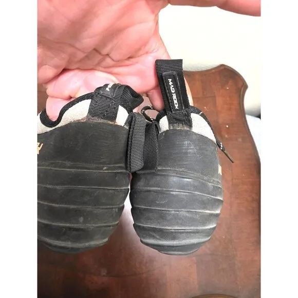 Mad Rock Drifter Lace-Up Climbing Shoes Men's Size 7.5 Gray &amp; Black Leather For