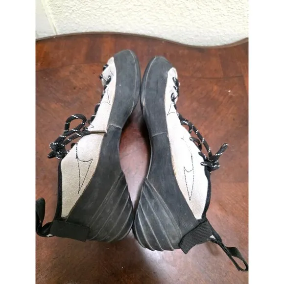 Mad Rock Drifter Lace-Up Climbing Shoes Men's Size 7.5 Gray &amp; Black Leather For