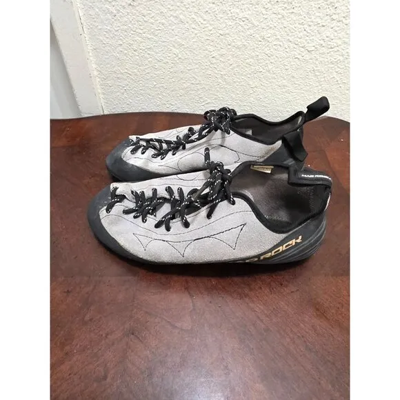 Mad Rock Drifter Lace-Up Climbing Shoes Men's Size 7.5 Gray &amp; Black Leather For