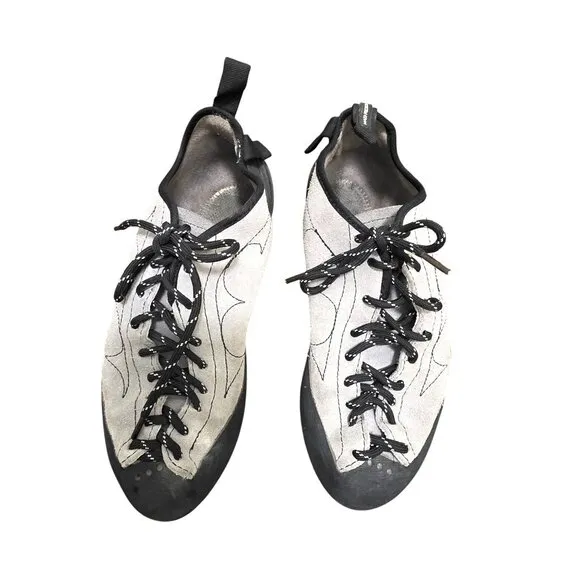 Mad Rock Drifter Lace-Up Climbing Shoes Men's Size 7.5 Gray &amp; Black Leather For