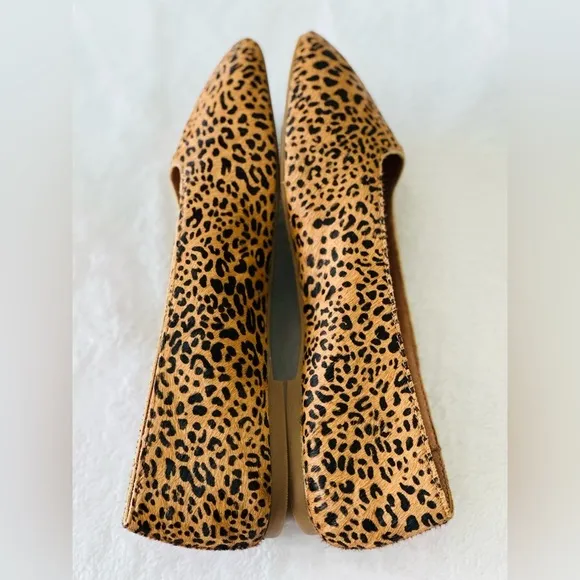 Madewell The Cory Flat in Leopard Calf Hair Size 7.5