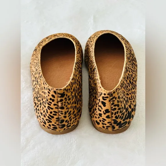 Madewell The Cory Flat in Leopard Calf Hair Size 7.5