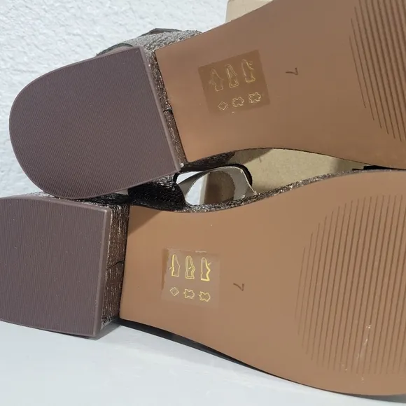 Madewell The Lina Platform Sandal in Crinkled Leather, NIB, Sz 7