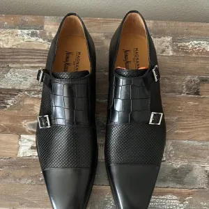 Magnanni Black Leather Men's Shoes