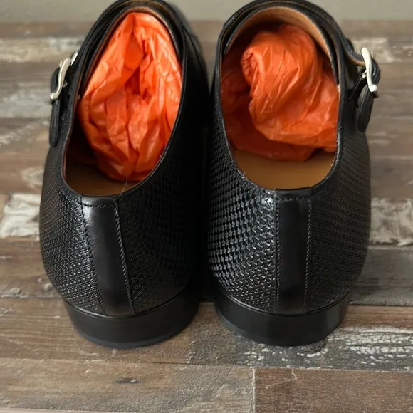 Magnanni Black Leather Men's Shoes