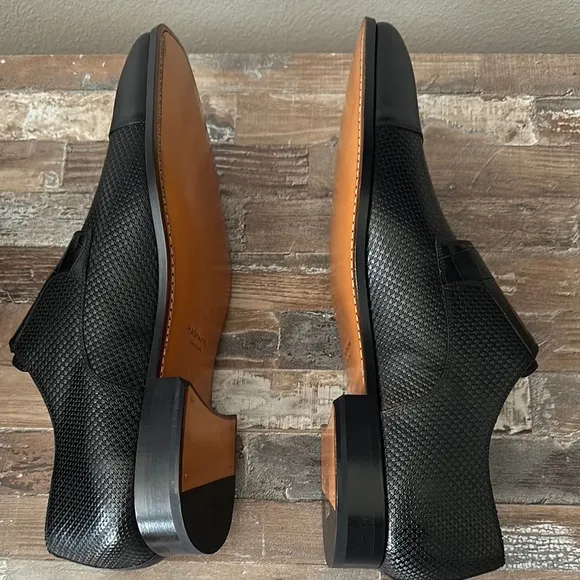 Magnanni Black Leather Men's Shoes