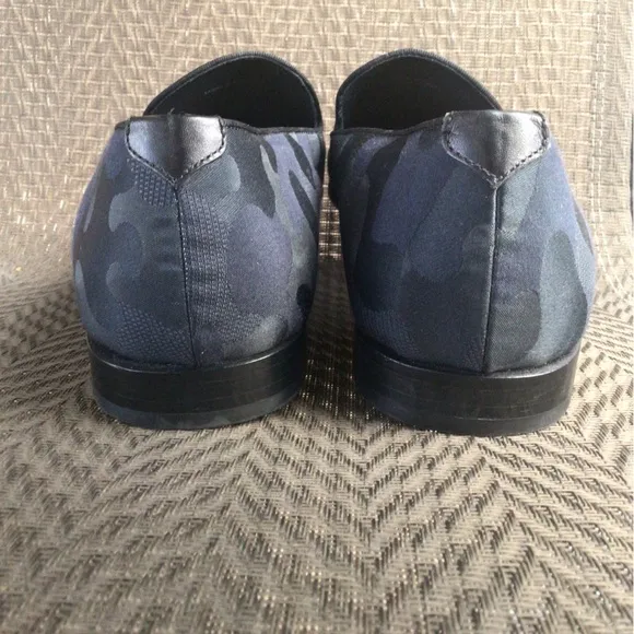 Magnanni Guapo Sky Camo Blue/Black Formal Venetian Men’s Loafers Shoes