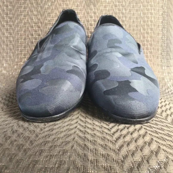 Magnanni Guapo Sky Camo Blue/Black Formal Venetian Men’s Loafers Shoes