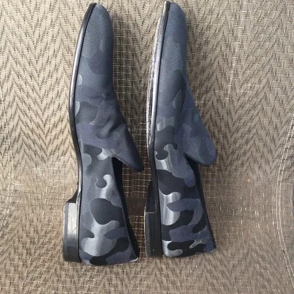 Magnanni Guapo Sky Camo Blue/Black Formal Venetian Men’s Loafers Shoes