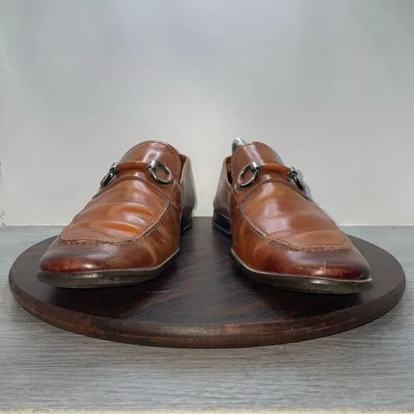 Magnanni Voto Men’s Size 10.5 M Dress Shoes Brown Leather Bit Loafers 17532