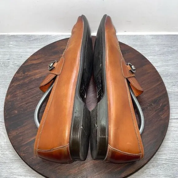 Magnanni Voto Men’s Size 10.5 M Dress Shoes Brown Leather Bit Loafers 17532