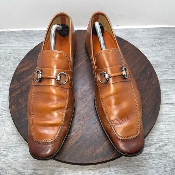 Magnanni Voto Men’s Size 10.5 M Dress Shoes Brown Leather Bit Loafers 17532