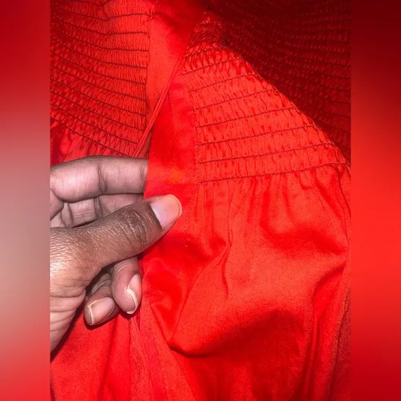 Maje  Elegant Red Women's Dress size Small- 2 Missing buttons