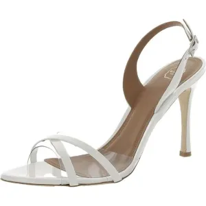 Malone Souliers Womens Jayce White Patent Leather Slingback Heels Shoes