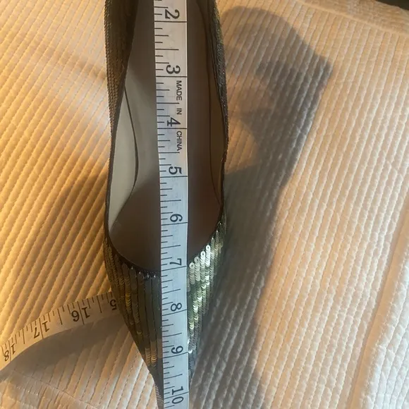 Manolo Blahnik Sequin Camouflage Pattern Heels, Size 38.5