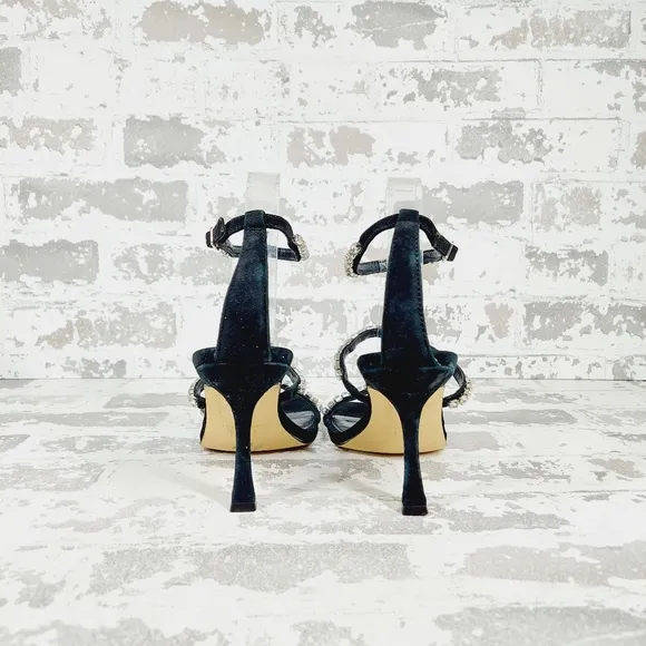 Marc Fisher Black Sandals with Silver Accents