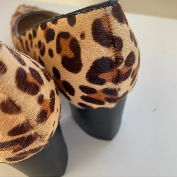 Marc Fisher NWOB Caitlin Leopard Print Calf Hair Pointed Toe Pump Heels Size 6.5