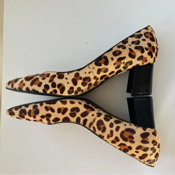 Marc Fisher NWOB Caitlin Leopard Print Calf Hair Pointed Toe Pump Heels Size 6.5