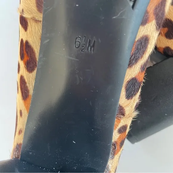 Marc Fisher NWOB Caitlin Leopard Print Calf Hair Pointed Toe Pump Heels Size 6.5
