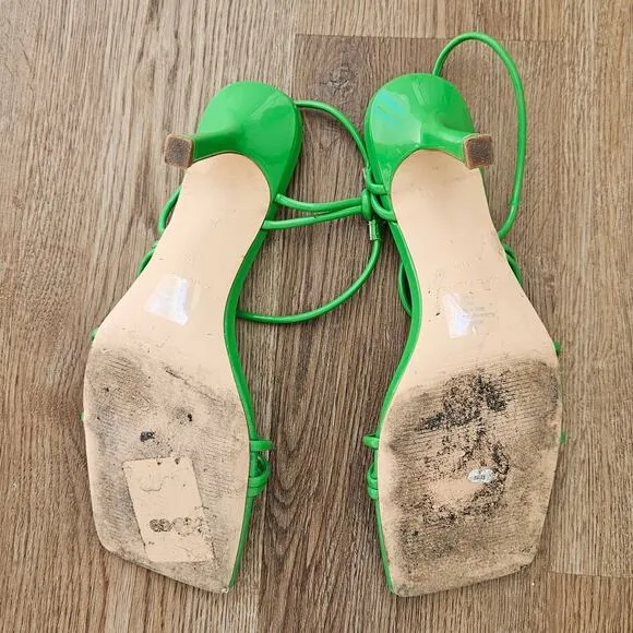 Marc Fisher Womens Green Square Toe Dareta Sandals Size 11
