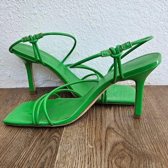 Marc Fisher Womens Green Square Toe Dareta Sandals Size 11
