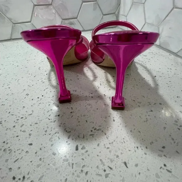 Marc Fisher Women's Hadais Pointed Toe Slip On Mule Pumps Pink Size 7.5