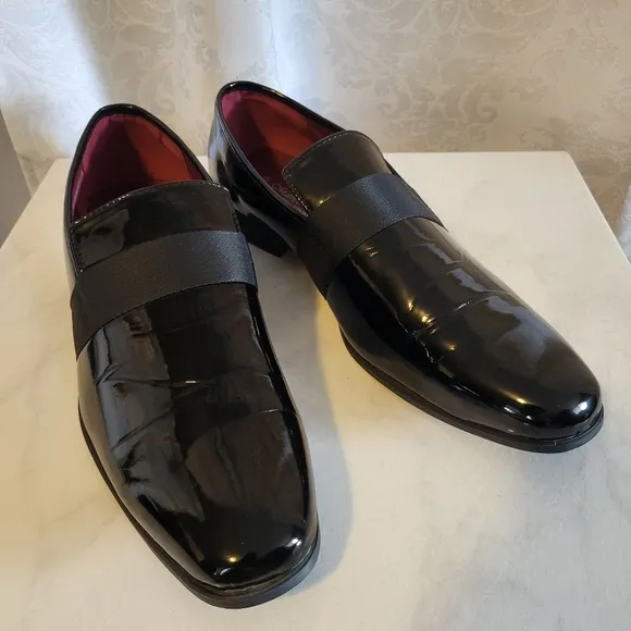 Marco Vitale Collection Men's Loafer Dress Shoes, Size 13, Black, Elegant, Party