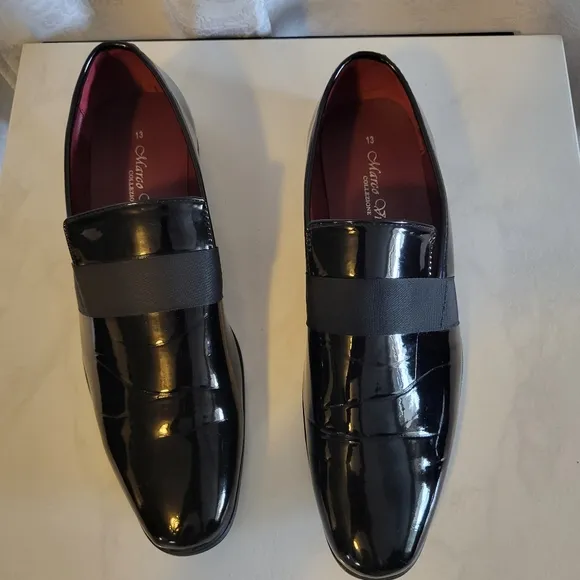 Marco Vitale Collection Men's Loafer Dress Shoes, Size 13, Black, Elegant, Party
