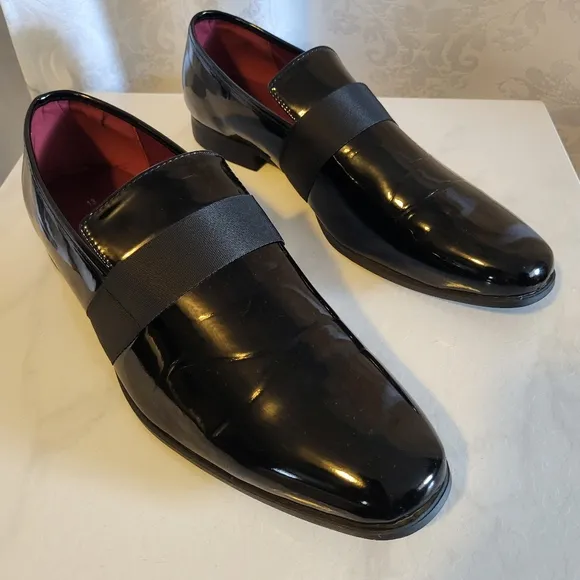 Marco Vitale Collection Men's Loafer Dress Shoes, Size 13, Black, Elegant, Party